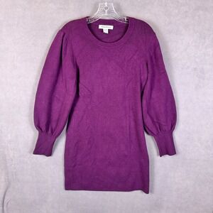 Tommy Bahama Sweater Dress Women's M Pickford Balloon Sleeve In Rum Berry Purple